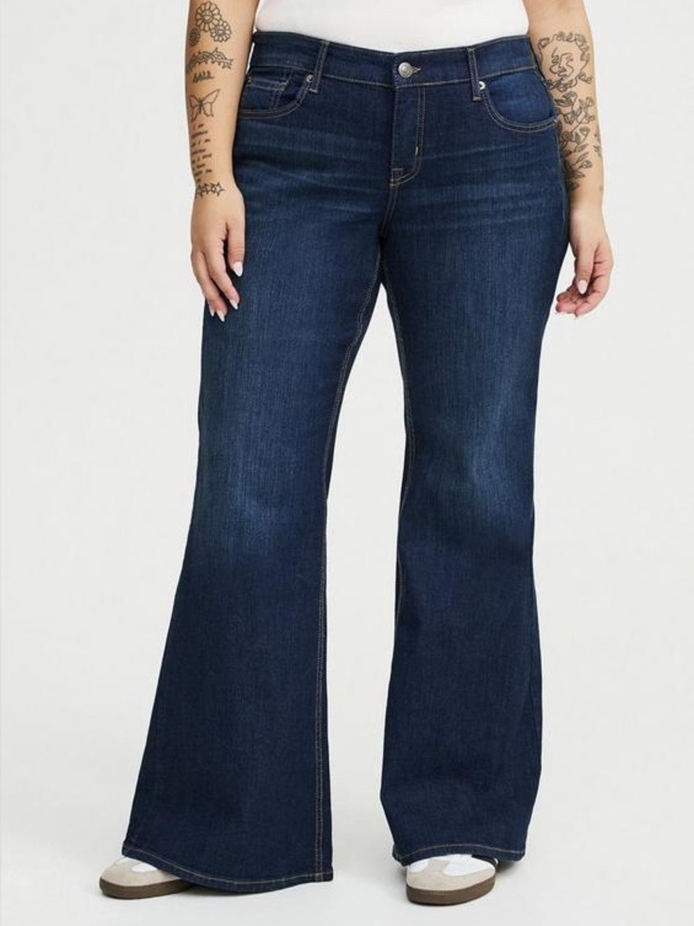 Torrid low rise baggy flare vintage stretch jeans sz 22s 22 short